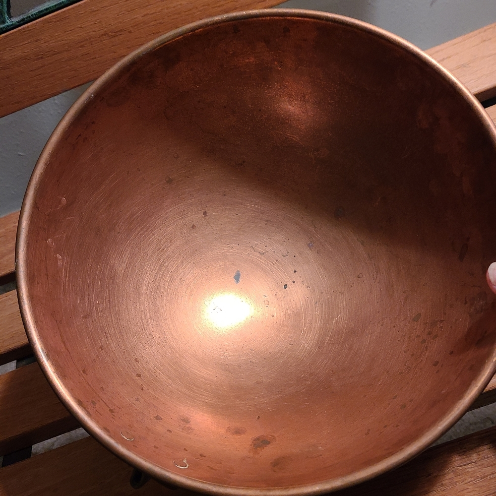Vintage Copper Professional Mixing Bowl 10.5" x 6" - Picture 2 of 8